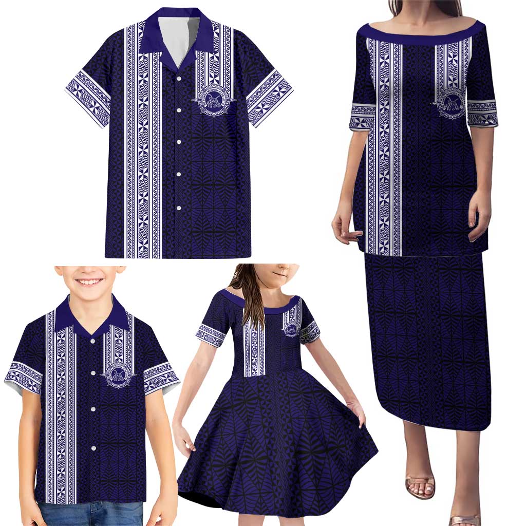 Tonga Queen Salote College 100 years Family Matching Puletasi and Hawaiian Shirt QSC 1926-2026 Tongan Pattern