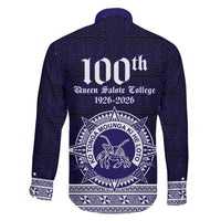 Tonga Queen Salote College 100 years Family Matching Short Sleeve Bodycon Dress and Hawaiian Shirt QSC 1926-2026 Tongan Pattern