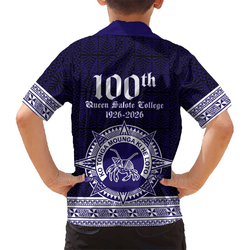 Tonga Queen Salote College 100 years Family Matching Tank Maxi Dress and Hawaiian Shirt QSC 1926-2026 Tongan Pattern