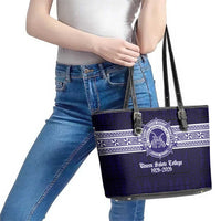 Tonga Queen Salote College 100 years Leather Tote Bag QSC 1926-2026 Tongan Pattern