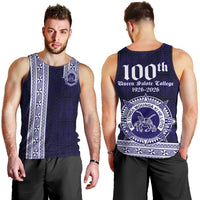 Tonga Queen Salote College 100 years Men Tank Top QSC 1926-2026 Tongan Pattern