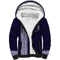 Tonga Queen Salote College 100 years Sherpa Hoodie QSC 1926-2026 Tongan Pattern LT9 Unisex Blue - Polynesian Pride