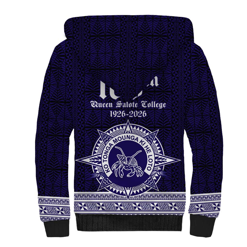 Tonga Queen Salote College 100 years Sherpa Hoodie QSC 1926-2026 Tongan Pattern LT9 - Polynesian Pride