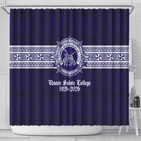 Tonga Queen Salote College 100 years Shower Curtain QSC 1926-2026 Tongan Pattern LT9 - Polynesian Pride