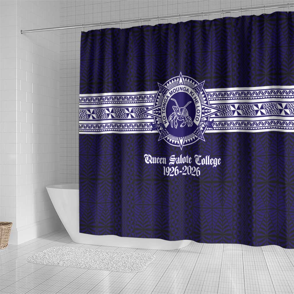 Tonga Queen Salote College 100 years Shower Curtain QSC 1926-2026 Tongan Pattern LT9 - Polynesian Pride