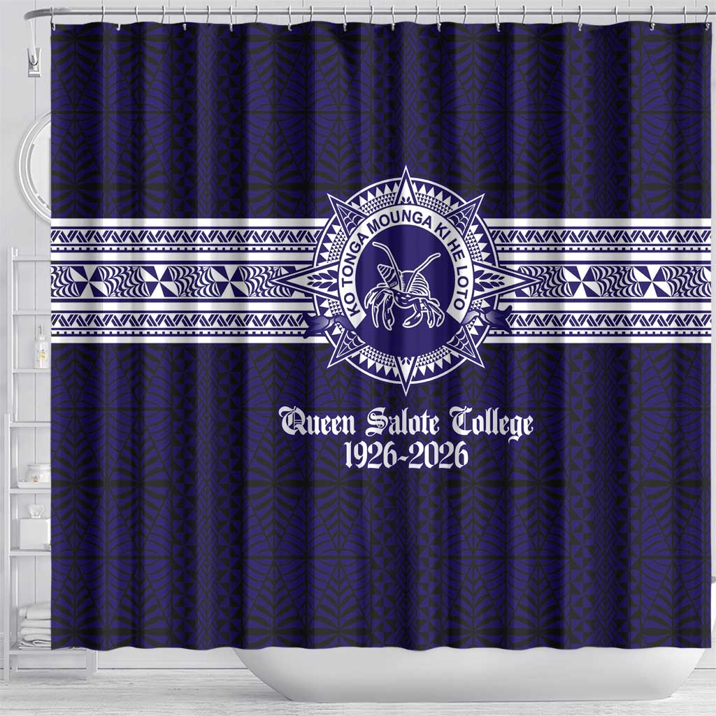 Tonga Queen Salote College 100 years Shower Curtain QSC 1926-2026 Tongan Pattern LT9 - Polynesian Pride