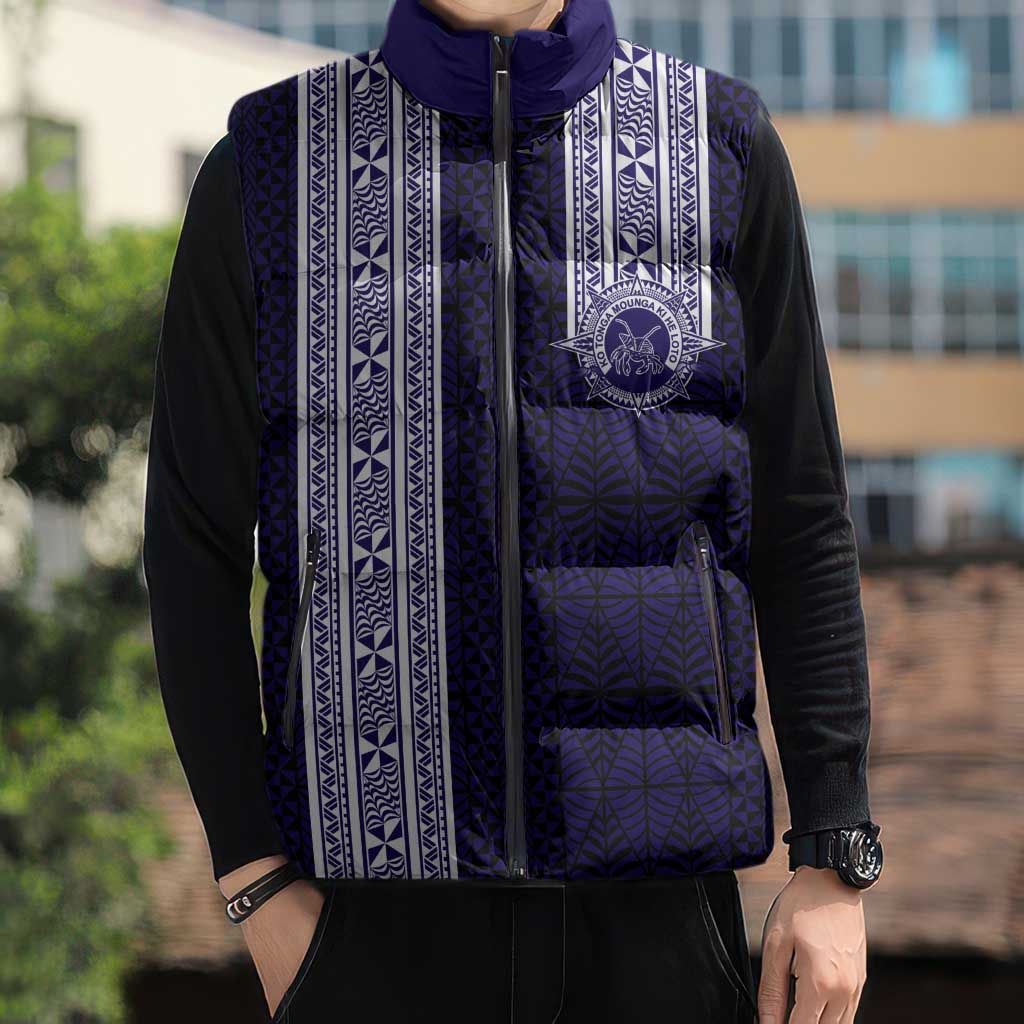 Tonga Queen Salote College 100 years Sleeveless Puffer Jacket QSC 1926-2026 Tongan Pattern
