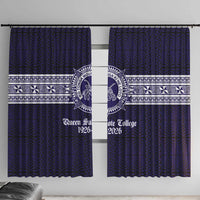 Tonga Queen Salote College 100 years Window Curtain QSC 1926-2026 Tongan Pattern