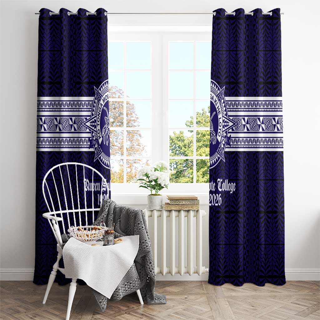 Tonga Queen Salote College 100 years Window Curtain QSC 1926-2026 Tongan Pattern