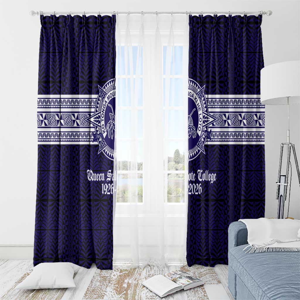 Tonga Queen Salote College 100 years Window Curtain QSC 1926-2026 Tongan Pattern