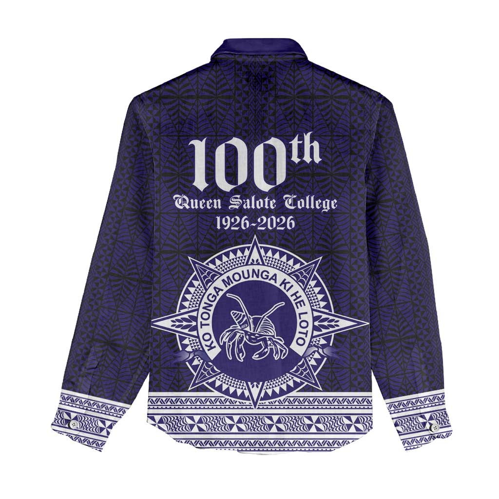 Tonga Queen Salote College 100 years Women Casual Shirt QSC 1926-2026 Tongan Pattern
