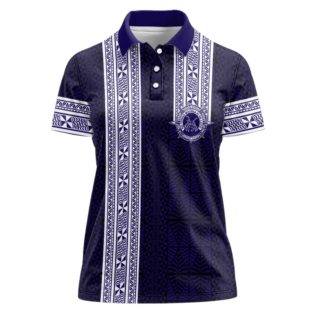Tonga Queen Salote College 100 years Women Polo Shirt QSC 1926-2026 Tongan Pattern