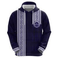 Tonga Queen Salote College 100 years Zip Hoodie QSC 1926-2026 Tongan Pattern