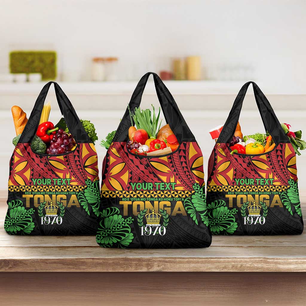 Personalised Tonga Emancipation Day Grocery Bag Puleanga Fakatui O Since 1970