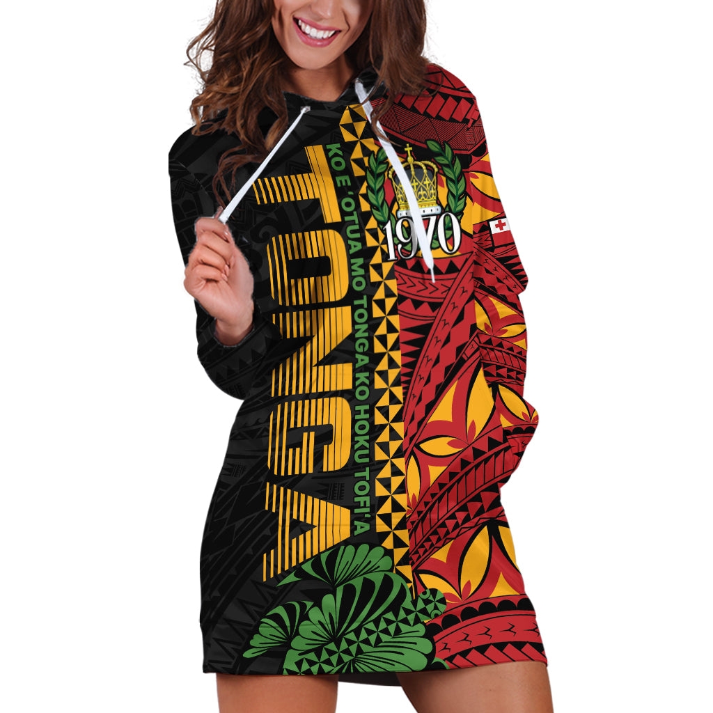 Personalised Tonga Emancipation Day Hoodie Dress Puleanga Fakatui O Since 1970 LT9 Red - Polynesian Pride