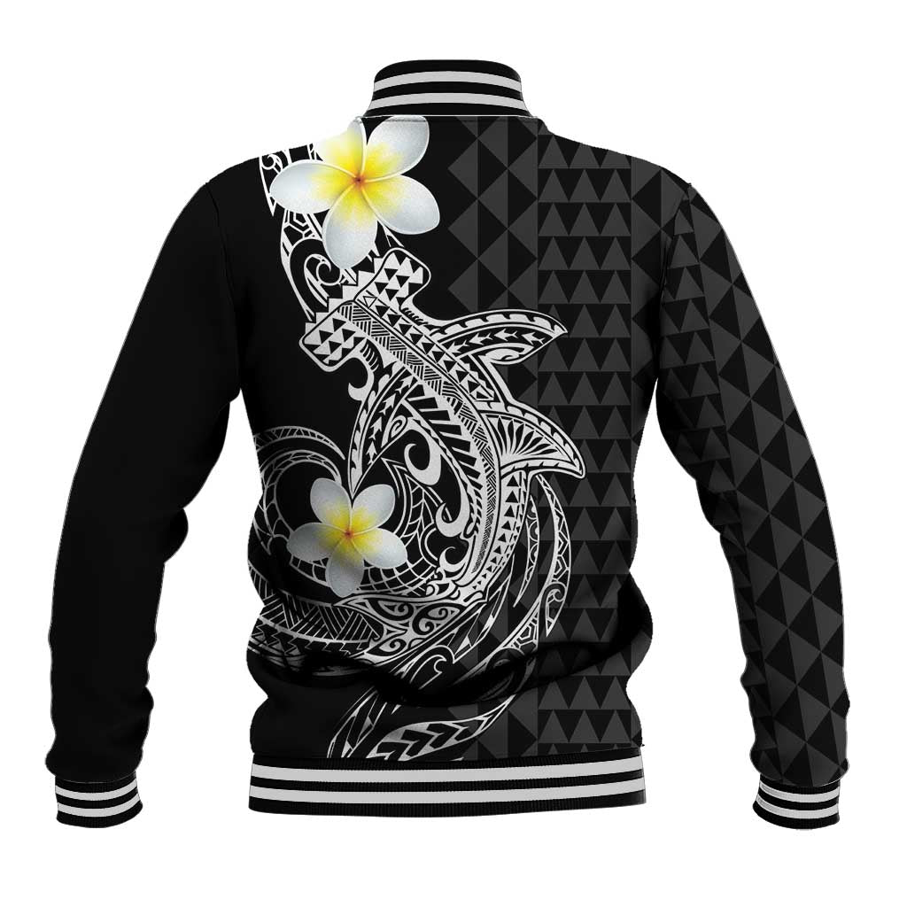 Aloha Hammerhead Shark Baseball Jacket Black Hawaiian Kakau Tribal Tattoo LT9 - Polynesian Pride