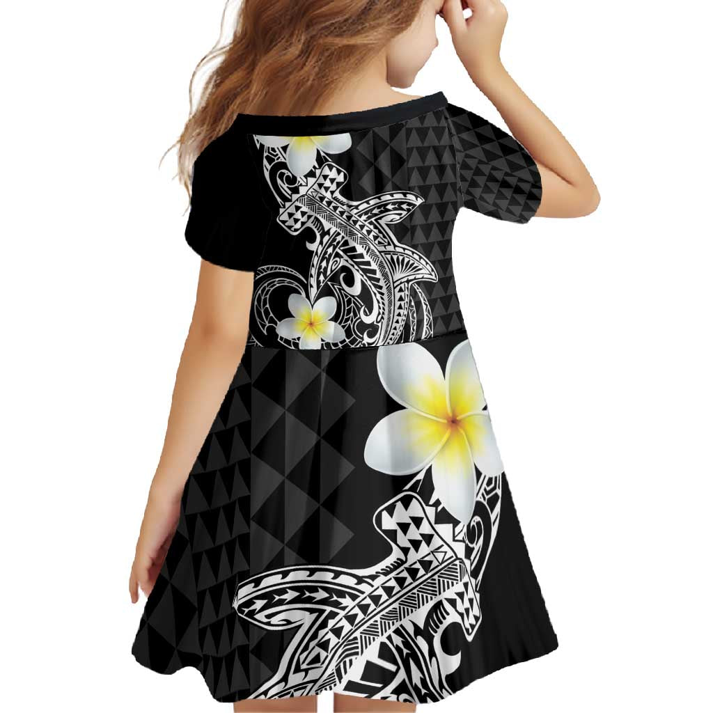 Aloha Hammerhead Shark Family Matching Tank Maxi Dress and Hawaiian Shirt Black Hawaiian Kakau Tribal Tattoo