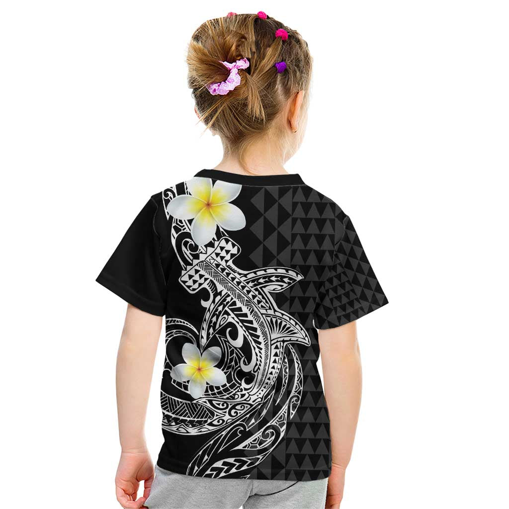 Aloha Hammerhead Shark Kid T Shirt Black Hawaiian Kakau Tribal Tattoo LT9 - Polynesian Pride