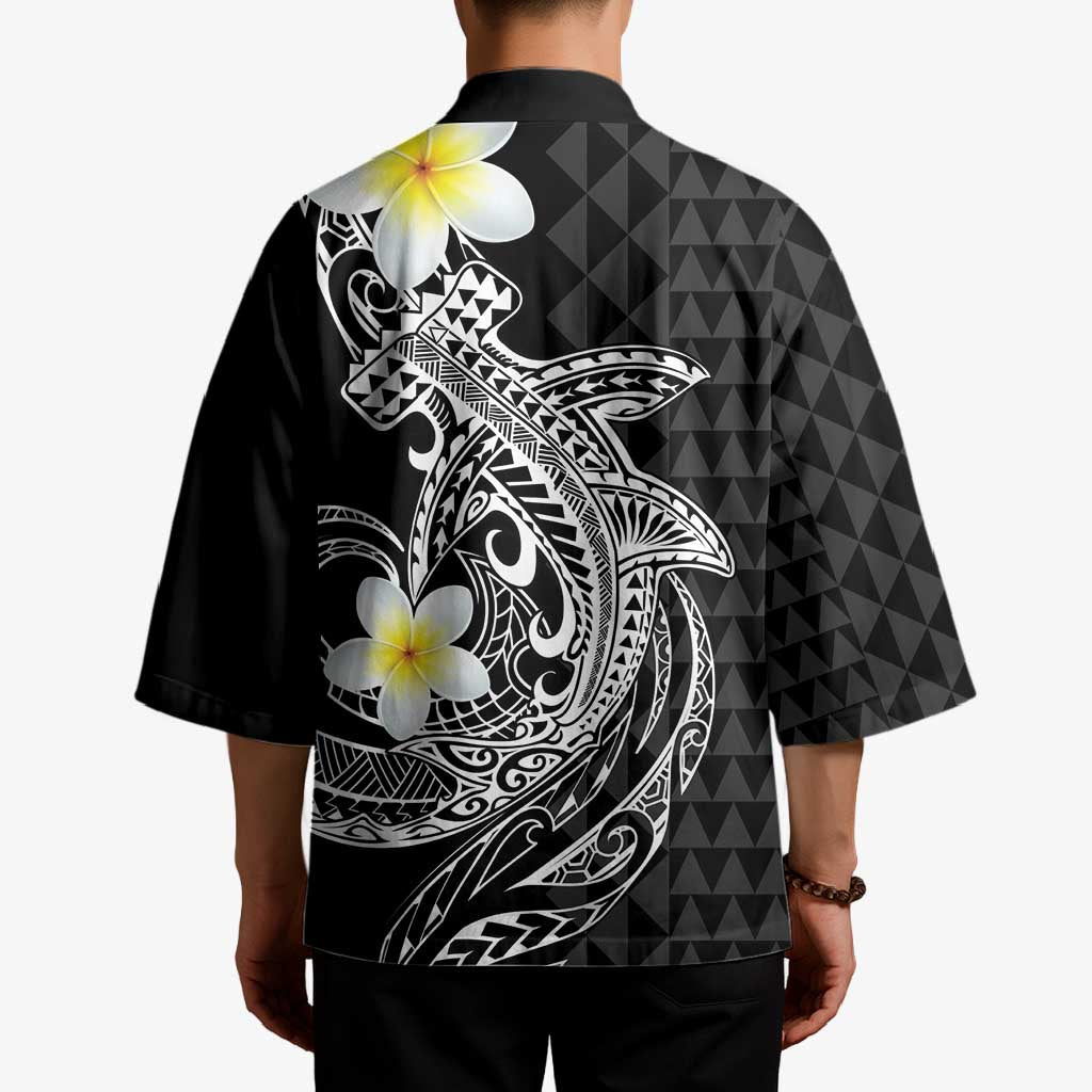 Aloha Hammerhead Shark Kimono Black Hawaiian Kakau Tribal Tattoo - Polynesian Pride