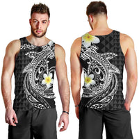 Aloha Hammerhead Shark Men Tank Top Black Hawaiian Kakau Tribal Tattoo