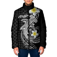 Aloha Hammerhead Shark Padded Jacket Black Hawaiian Kakau Tribal Tattoo LT9 Men Black - Polynesian Pride