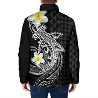 Aloha Hammerhead Shark Padded Jacket Black Hawaiian Kakau Tribal Tattoo LT9 - Polynesian Pride