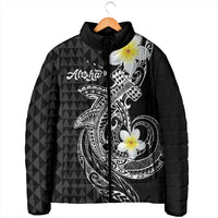 Aloha Hammerhead Shark Padded Jacket Black Hawaiian Kakau Tribal Tattoo LT9 - Polynesian Pride