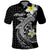 Aloha Hammerhead Shark Polo Shirt Black Hawaiian Kakau Tribal Tattoo