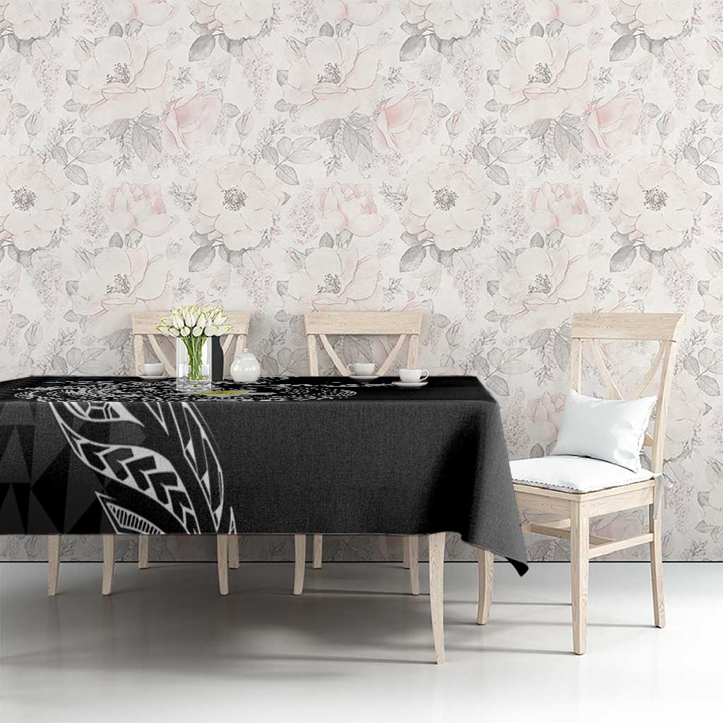 Aloha Hammerhead Shark Tablecloth Black Hawaiian Kakau Tribal Tattoo LT9 - Polynesian Pride