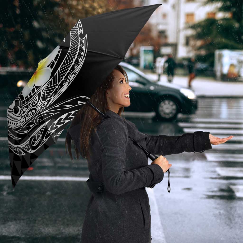 Aloha Hammerhead Shark Umbrella Black Hawaiian Kakau Tribal Tattoo - Polynesian Pride