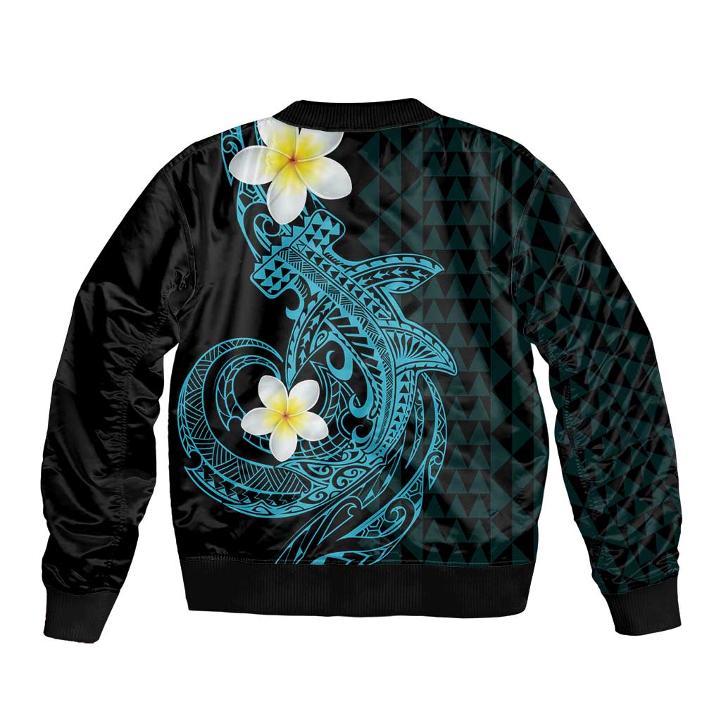 Aloha Hammerhead Shark Bomber Jacket Calypso Hawaiian Kakau Tribal Tattoo