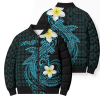 Aloha Hammerhead Shark Bomber Puffer Jacket Calypso Hawaiian Kakau Tribal Tattoo LT9 - Polynesian Pride