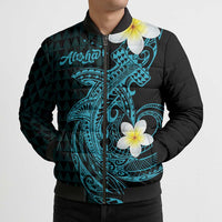 Aloha Hammerhead Shark Bomber Puffer Jacket Calypso Hawaiian Kakau Tribal Tattoo LT9 - Polynesian Pride