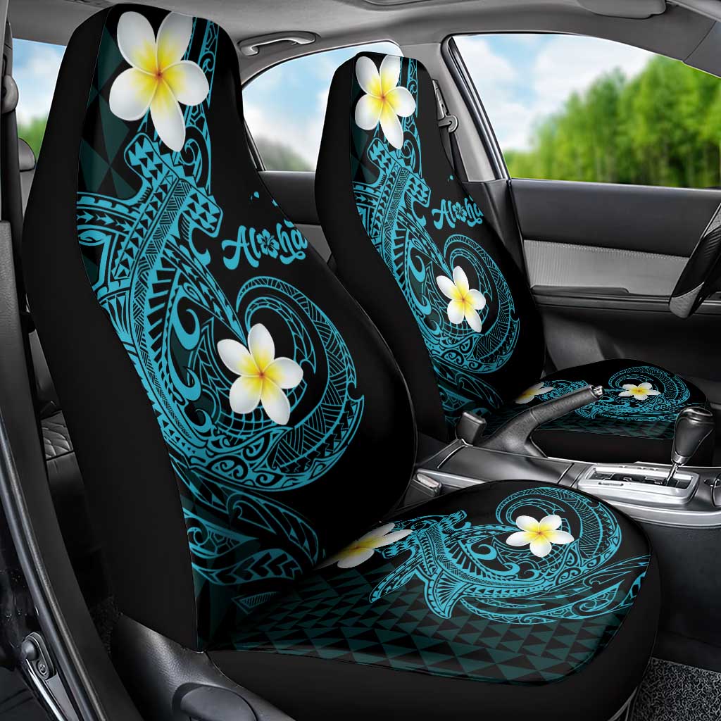 Aloha Hammerhead Shark Car Seat Cover Calypso Hawaiian Kakau Tribal Tattoo