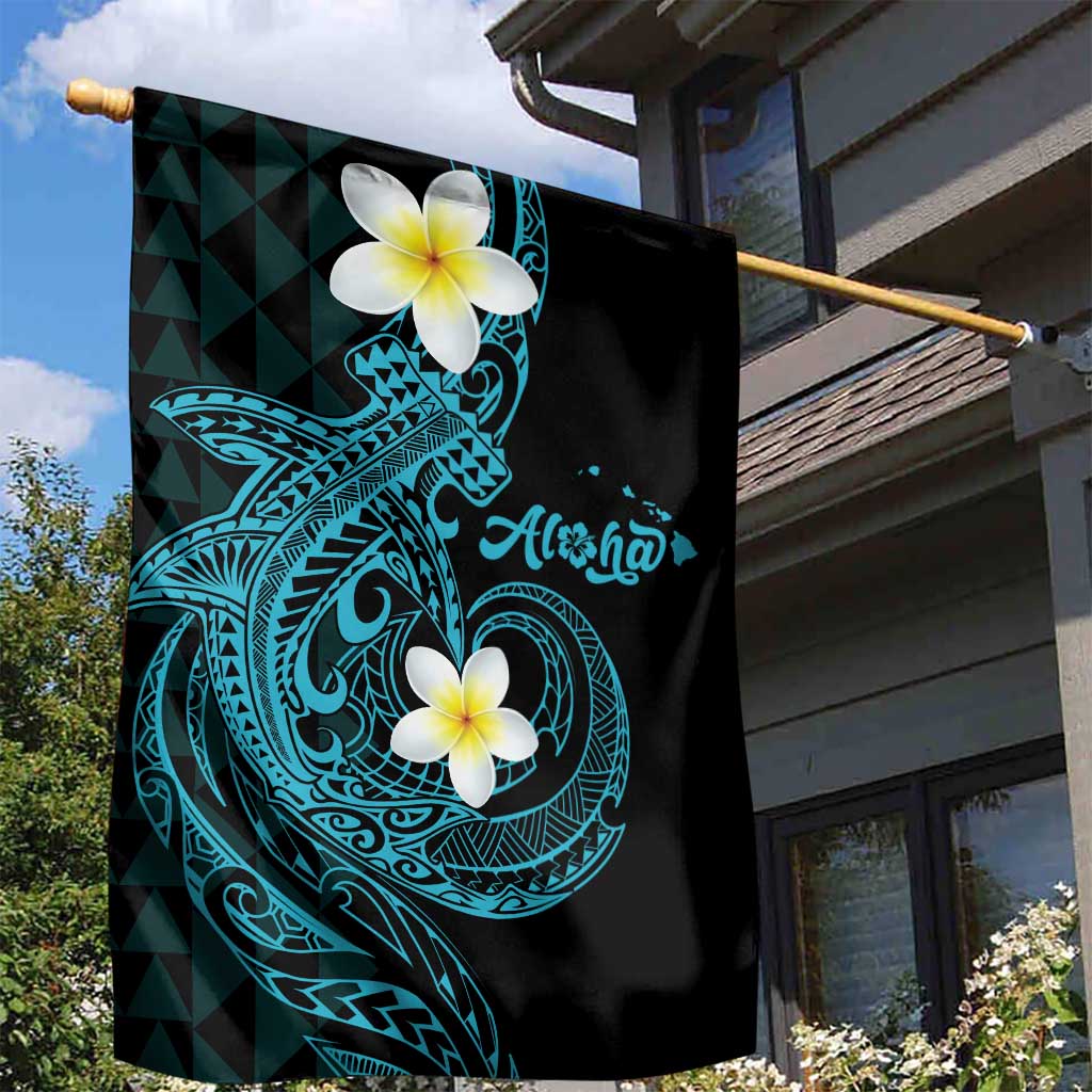 Aloha Hammerhead Shark Garden Flag Calypso Hawaiian Kakau Tribal Tattoo