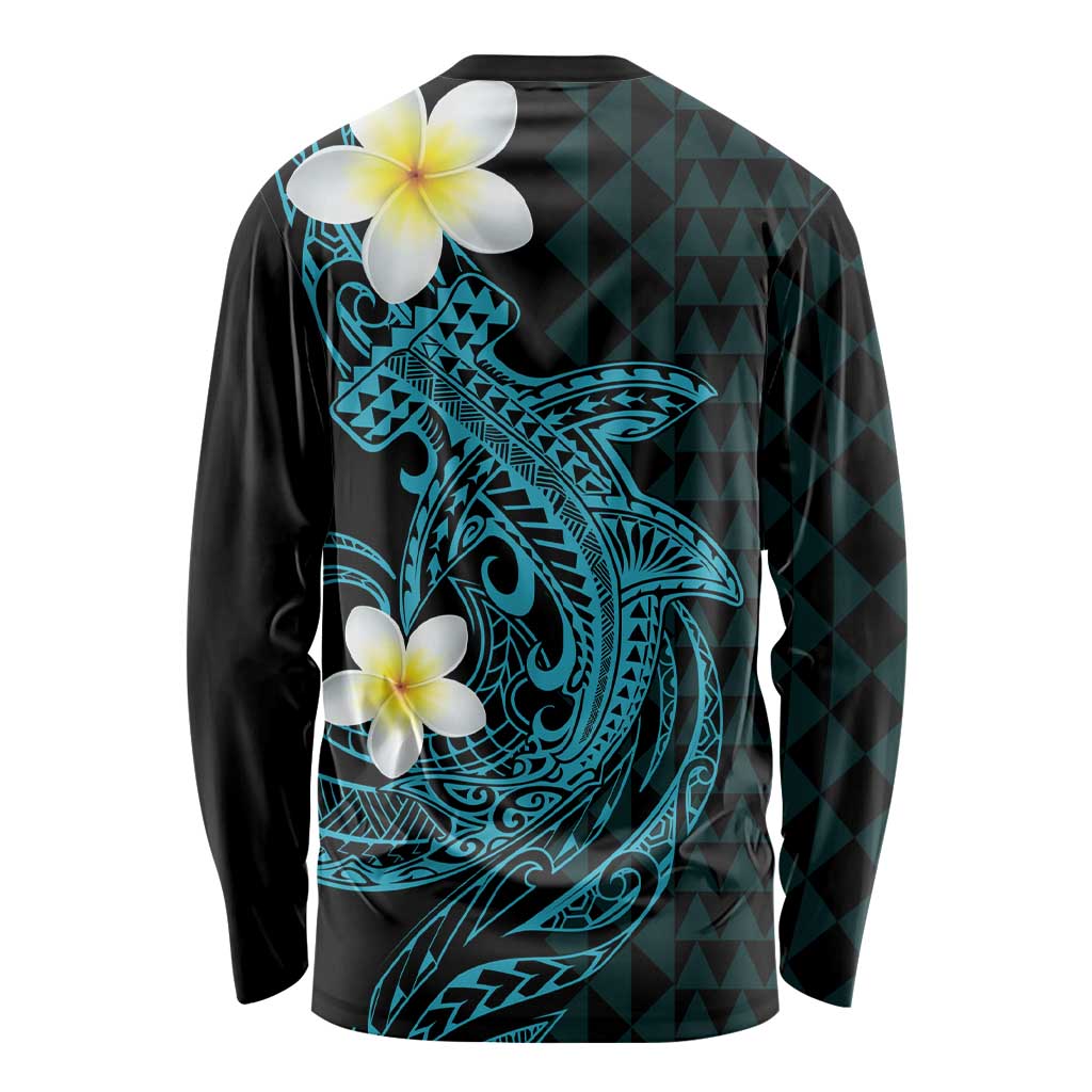Aloha Hammerhead Shark Long Sleeve Shirt Calypso Hawaiian Kakau Tribal Tattoo LT9 - Polynesian Pride