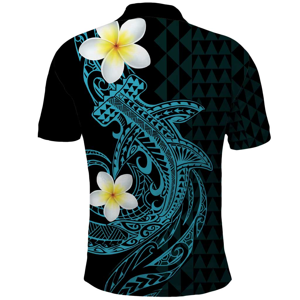 Aloha Hammerhead Shark Polo Shirt Calypso Hawaiian Kakau Tribal Tattoo
