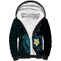 Aloha Hammerhead Shark Sherpa Hoodie Calypso Hawaiian Kakau Tribal Tattoo LT9 Unisex Blue - Polynesian Pride