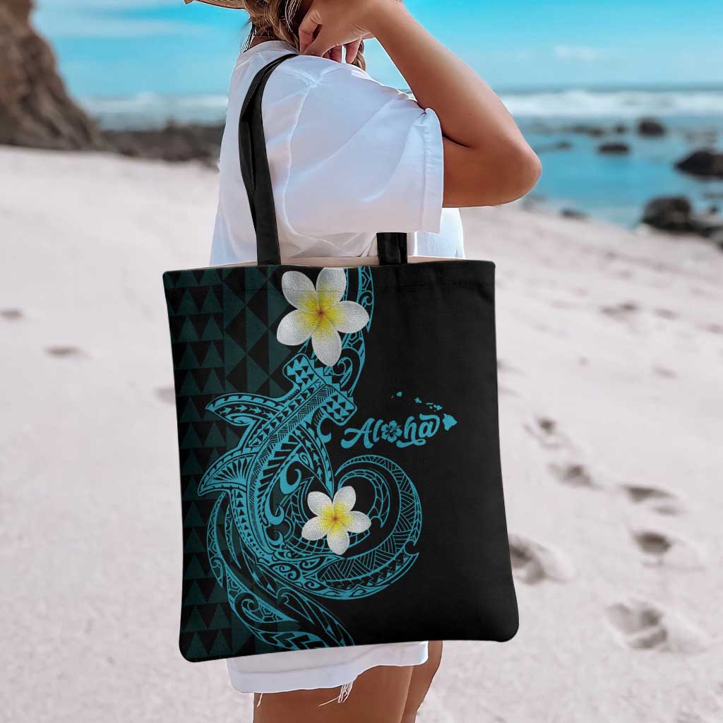 Aloha Hammerhead Shark Tote Bag Calypso Hawaiian Kakau Tribal Tattoo - Polynesian Pride