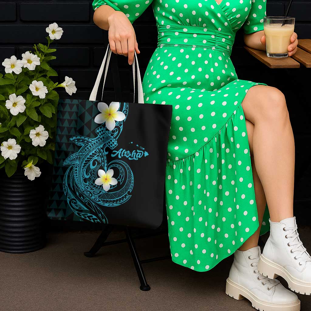 Aloha Hammerhead Shark Tote Bag Calypso Hawaiian Kakau Tribal Tattoo - Polynesian Pride