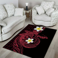 Aloha Hammerhead Shark Area Rug Feverish Pink Hawaiian Kakau Tribal Tattoo