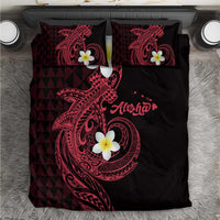 Aloha Hammerhead Shark Bedding Set Feverish Pink Hawaiian Kakau Tribal Tattoo