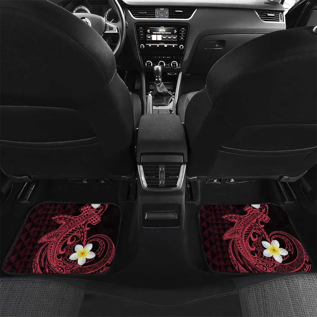 Aloha Hammerhead Shark Car Mats Feverish Pink Hawaiian Kakau Tribal Tattoo