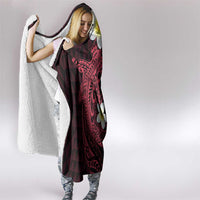 Aloha Hammerhead Shark Hooded Blanket Feverish Pink Hawaiian Kakau Tribal Tattoo LT9 - Polynesian Pride