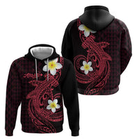 Aloha Hammerhead Shark Hoodie Feverish Pink Hawaiian Kakau Tribal Tattoo