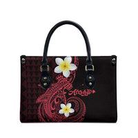 Aloha Hammerhead Shark Leather Bag Feverish Pink Hawaiian Kakau Tribal Tattoo - Polynesian Pride