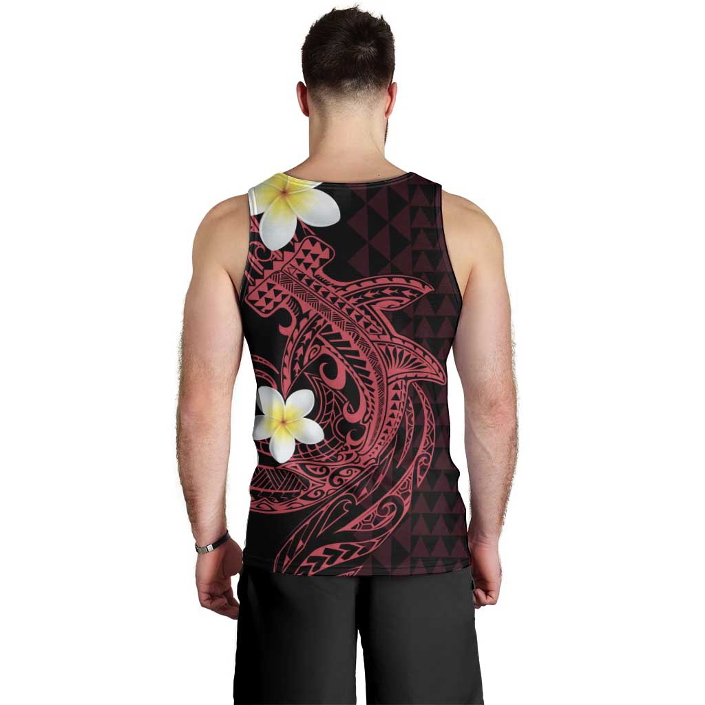 Aloha Hammerhead Shark Men Tank Top Feverish Pink Hawaiian Kakau Tribal Tattoo