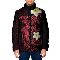 Aloha Hammerhead Shark Padded Jacket Feverish Pink Hawaiian Kakau Tribal Tattoo LT9 Men Pink - Polynesian Pride