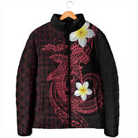 Aloha Hammerhead Shark Padded Jacket Feverish Pink Hawaiian Kakau Tribal Tattoo LT9 - Polynesian Pride