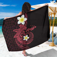 Aloha Hammerhead Shark Sarong Feverish Pink Hawaiian Kakau Tribal Tattoo